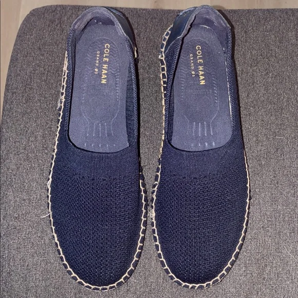 Cole Haan Navy Knit Espadrille Shoes
