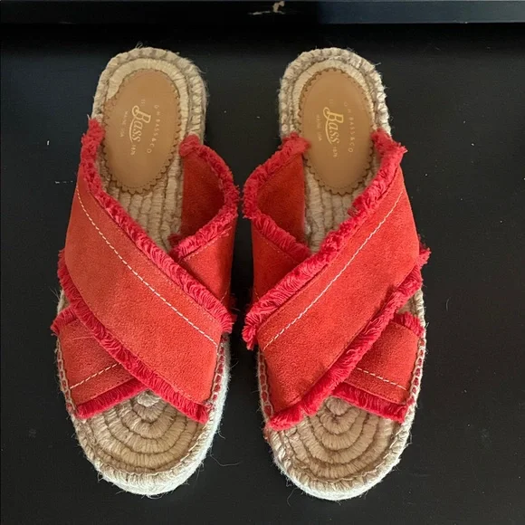 Bass Women's Vibrant Red Espadrille Slides