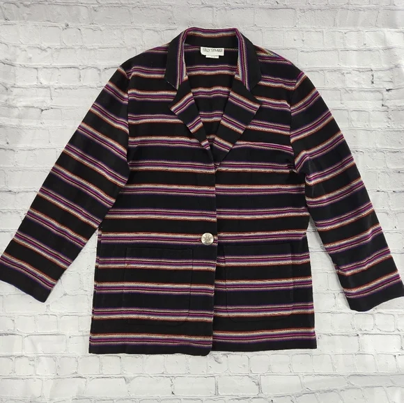 Kelly Stryker Western Colorful Striped Chic Blazer