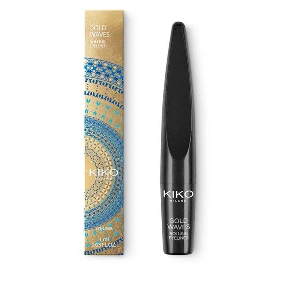 New Kiko Italy Gold Waves Rolling Luxurious Black Eyeliner HOST PICK