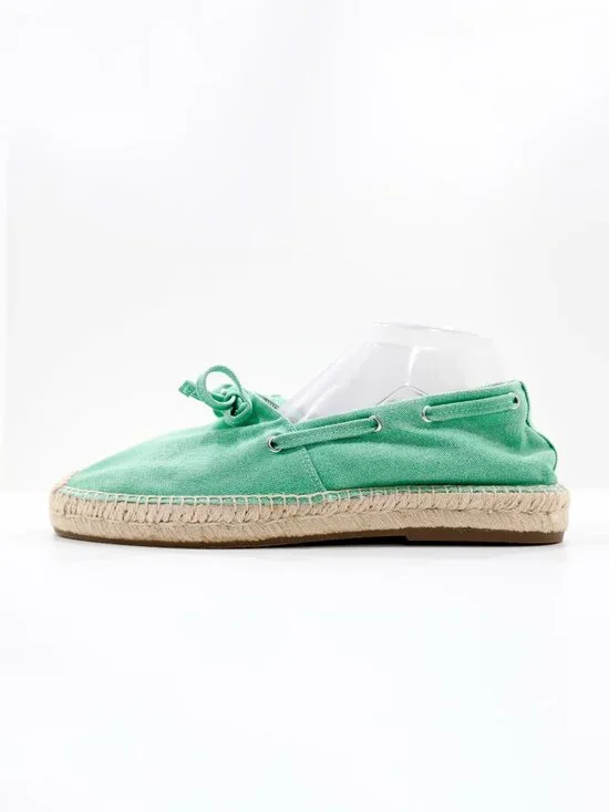 POLO by Ralph Lauren Green Canvas Flat Espadrilles - Women's 11 NWOB