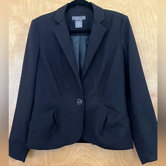 George Me Black Pin Stripe Blazer 6