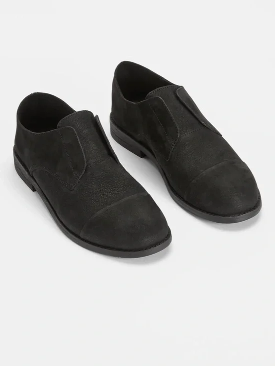 Eileen Fisher Frida Tumbled Nubuck Derby Slip On Shoes Size 7