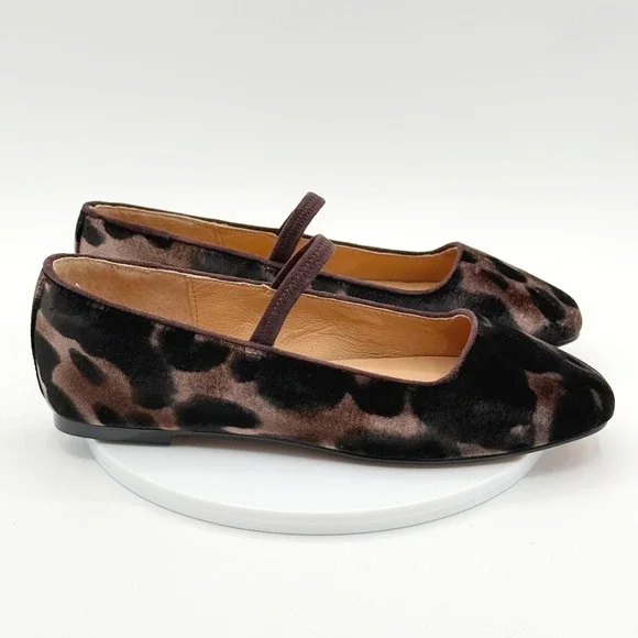 Madewell Greta Ballet Flat Size 8.5 Leopard / Espresso Womens - NEW IN BOX