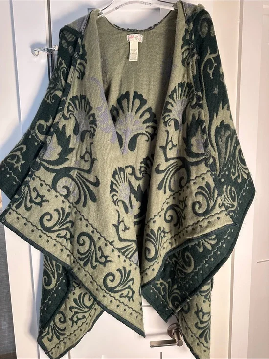FREE PEOPLE Hudson Valley Kimono Jacket Green OSFM NEW WITHOUT TAGS