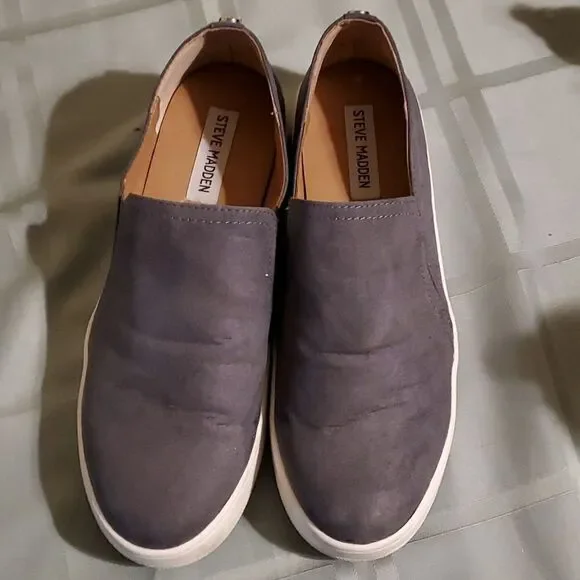STEVE MADDEN WOMAN SLIP ON KAYNA SHOE GRAY 9 use