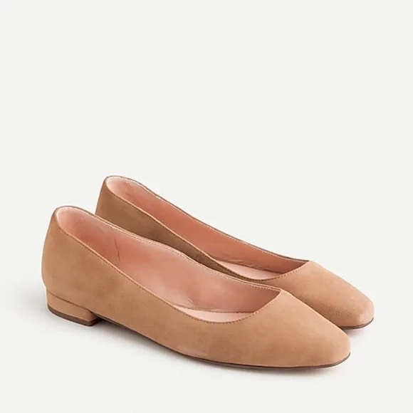 NWT J. Crew Carolyn Skimmer Ballet Flats in Suede