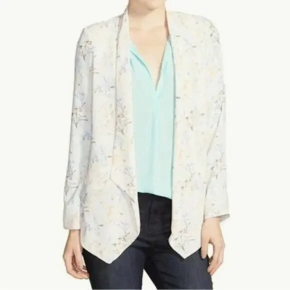 ASTR‎ The Label Floral Print Open Waterfall Blazer Jacket Size S