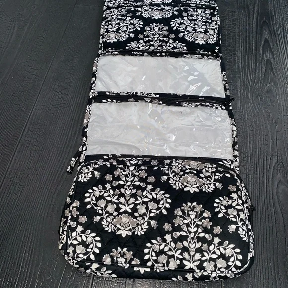 Vera Bradley Travel Hanging Toiletry Organizer Chandelier Noir Black/Gray/White