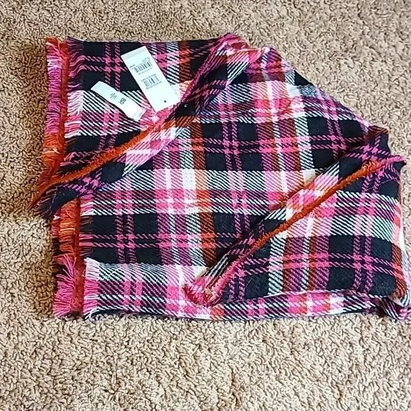 BP Pink, Red, white and black multi color triangle scarf