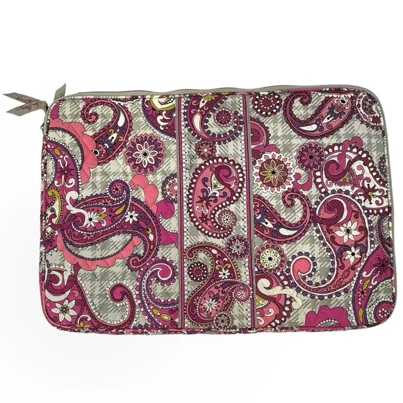 Vera Bradley Retired Paisley Meets Plaid Soft Shell Laptop Sleeve