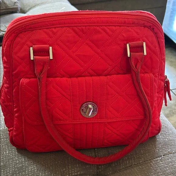 Vera Bradley Red Quilted Laptop Bag