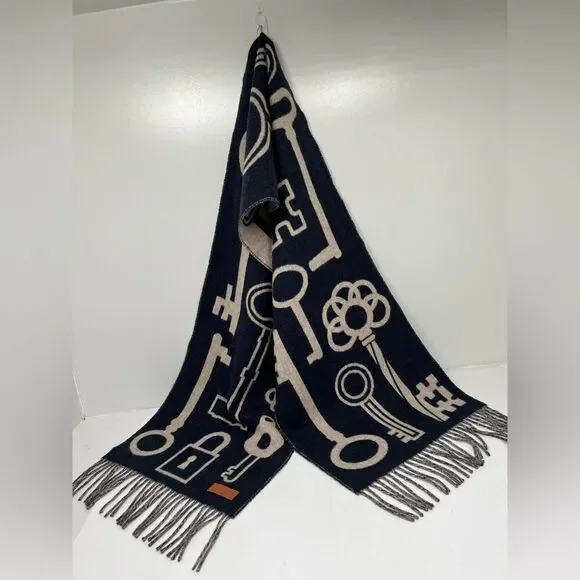 Hermes 100% Cashmere Casaque Muffler Porte-Clefs Scarf Unisex Gifts