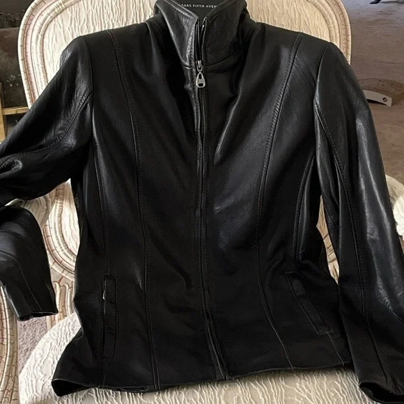100% Lambskin Moto Jacket, Marc New York by Andrew Marc Black BNWOT