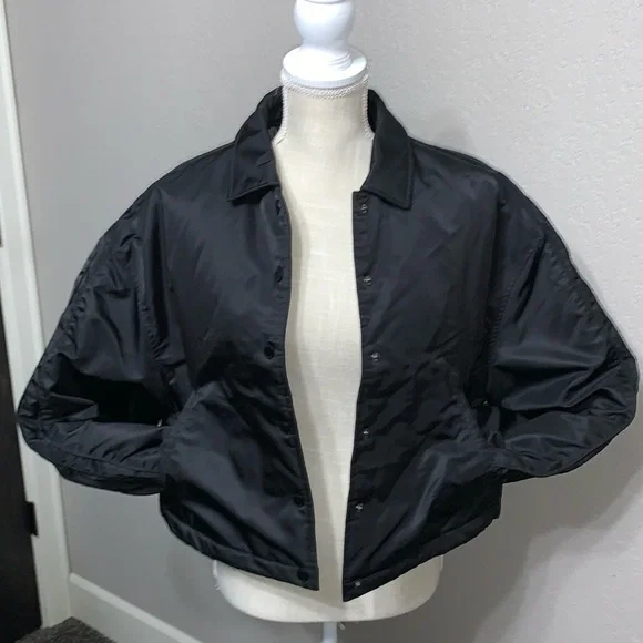 Hudson Black Boxy Crop Jacket S