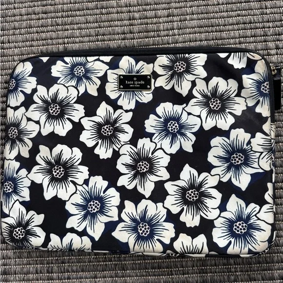 kate spade Navy and White Floral Laptop Sleeve
