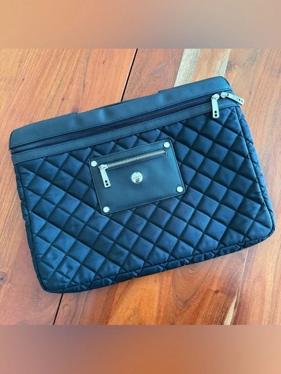 Knomo Quilted Black Laptop Bag
