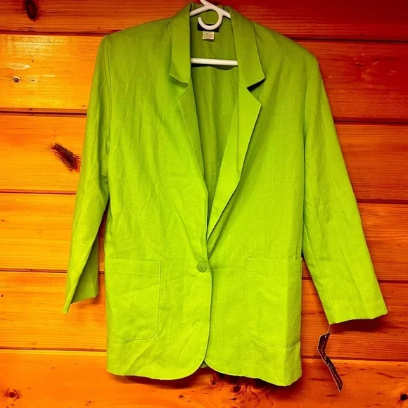 Tracy Evans NWT Green Vintage Single Button Blazer Jacket Women’s Medium