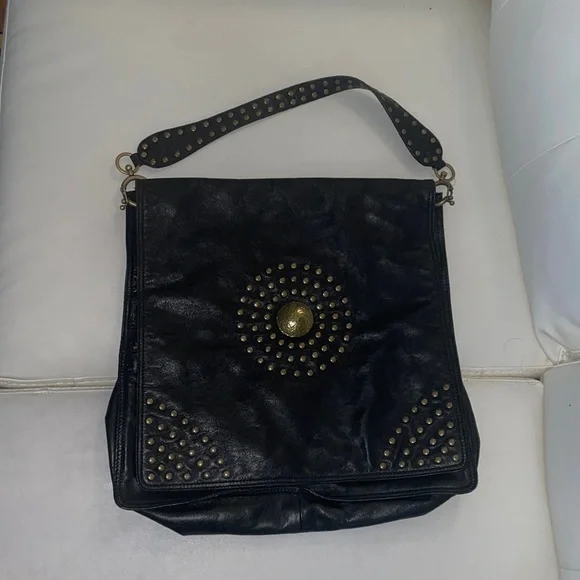 Leather pollini laptop bag
