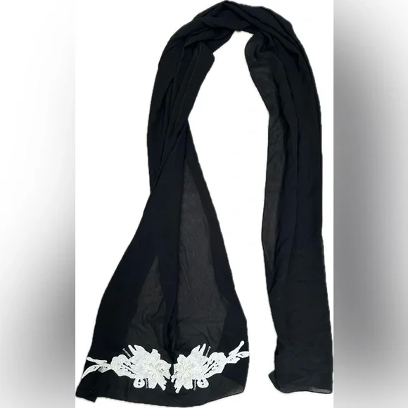 Black Silk Shawl