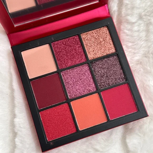 Huda Beauty Ruby Obsessions Eyeshadow Palette - 9 Shades - Red/Berry - Authentic