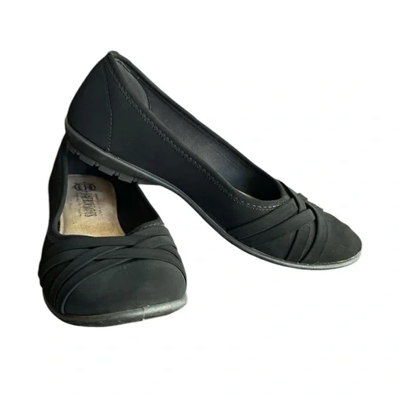 Harborsides Berni Black Memory Foam Casual Flats Sz 7