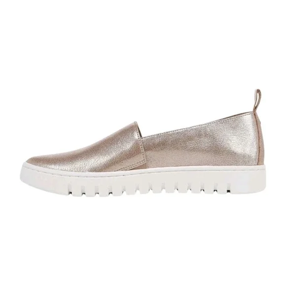 Vionic Wmns Uptown Aline Leather Slip-on Comfort Loafer Champagne 7.5W $145 NEW!