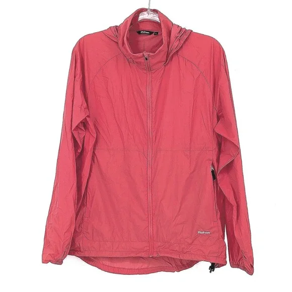 Rohan Windshadow Jacket Women's Large Coral Lightweight Packable Hiking Gorpcore