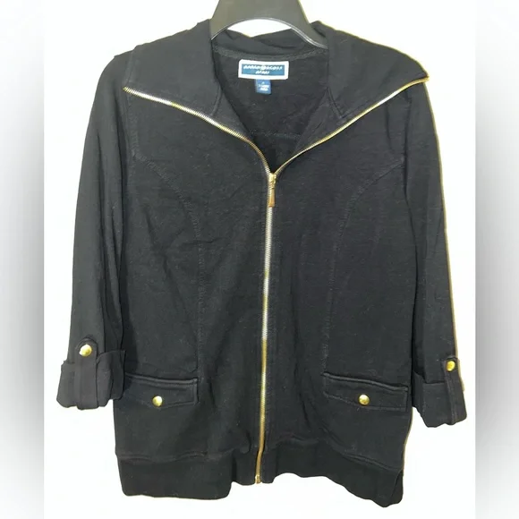 Karen Scott Sport Women's Black Full Zip Jacket! Size Small.