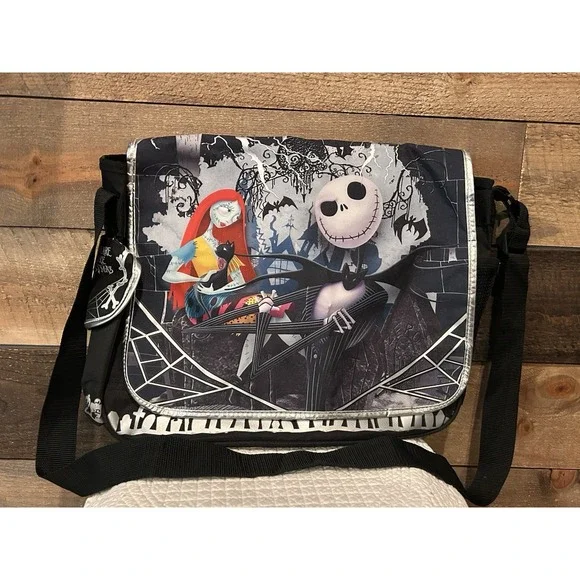 Disney Nightmare Before Christmas Jack Skellington‎ Sally Messenger Laptop Bag