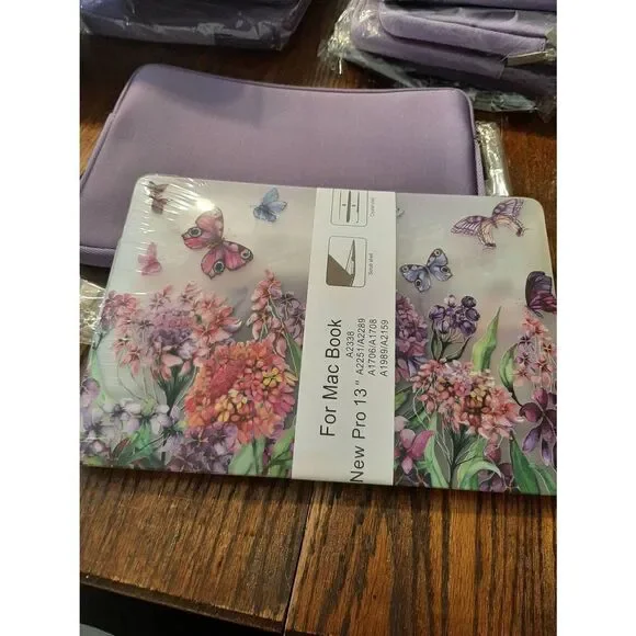New Wocadi 5-in-1 Purple Floral MacBook Pro 13