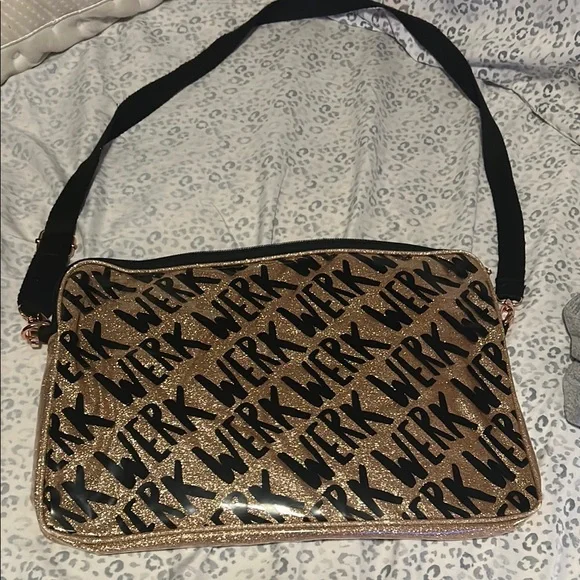 Werk Rose Gold and Black Laptop Shoulder Bag