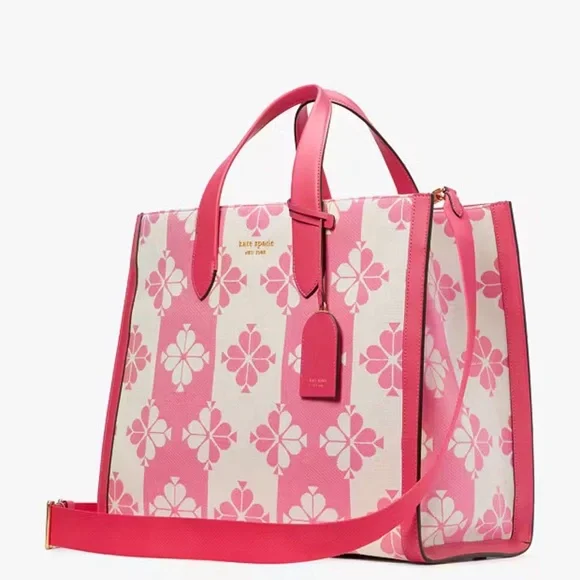 Spade Flower Two-tone Canvas Manhattan Large Tote