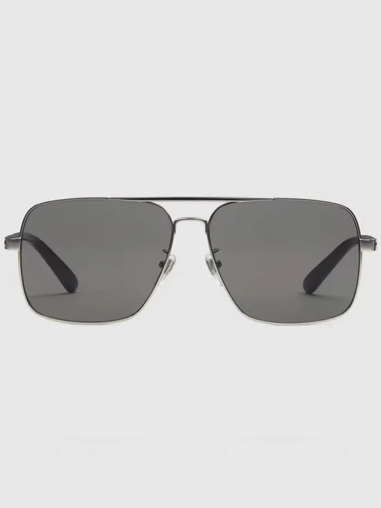 Authentic GUCCI Black/ silver Aviators