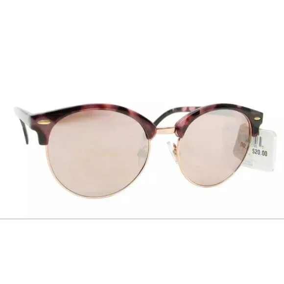 Foster Grant Pink Tortoise Shell/Rose Mirrored Sunglasses 100%UV MaxBlock New