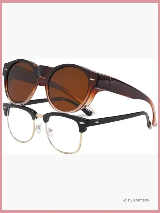 Polarized Fit Over Sunglasses Round Frame Driving Travel