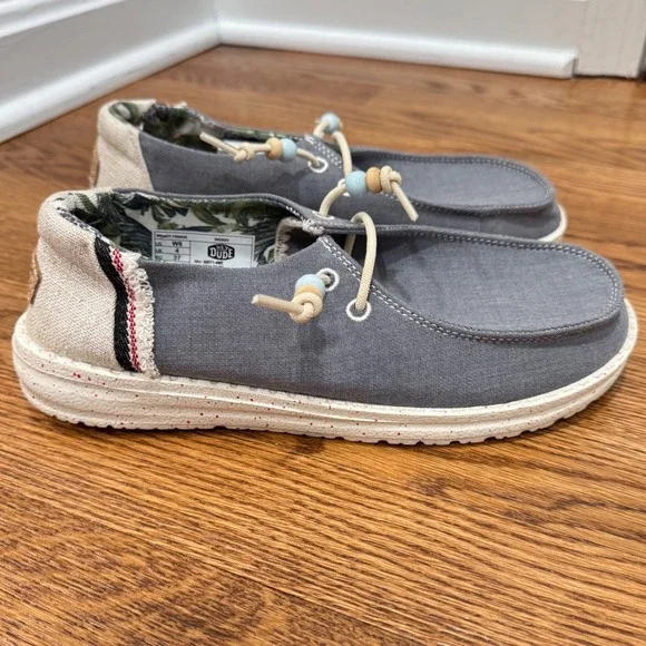 Hey Dude Wendy Fringe Indigo Womens Size 6 Casual‎ Comfort Shoes
