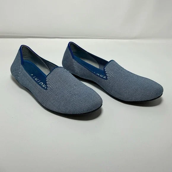 Rothy's The Loafer Indigo Cloud Blue Retired Round Toe Size 8.5‎