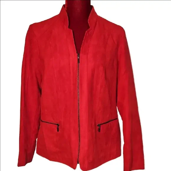Red Microfiber Jacket Size 20