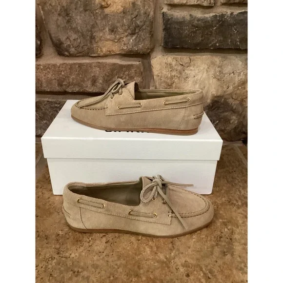 SIMKHAI Danner Suede Boat Shoes Desert Tan Loafers Size 36 US 5.5 NEW