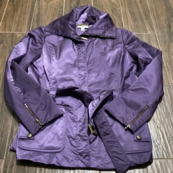 COPY - ST JOHN SPORT purple belted jacket