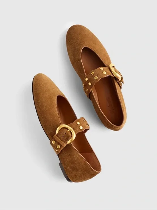 Madewell The Remy Mary Jane Flat Dried Acorn Size 5.5 NWOT