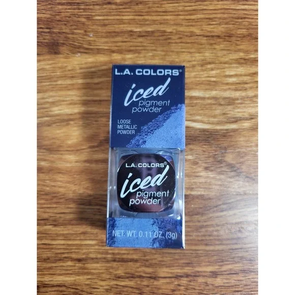L.A. COLORS Iced Pigment Powder - Gleam CEP539A Loose Metallic Powder Make‎ Up