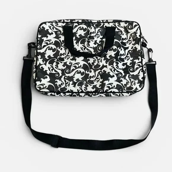 Paperchase Black & White Damask Padded Laptop Computer Case