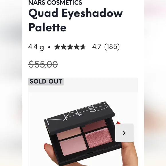 NARS Quad Eyeshadow Palette Kuala Lumpur Rose NEW Msrp $55