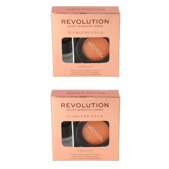 2 Pack Makeup Revolution London Flawless Foils Rose Gold SEALED