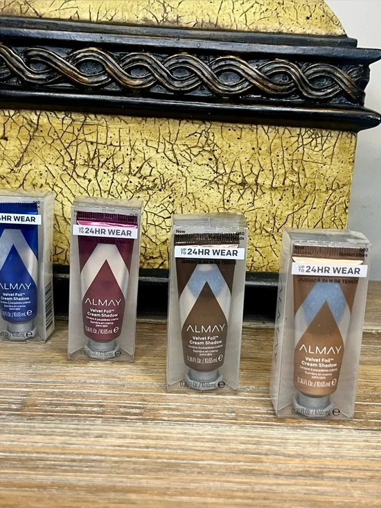 NEW Sealed Almay Velvet Foil Cream Shadow Bundle-Set of 4 Metallic Shades