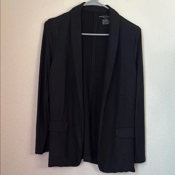Majestic Filatures Open Front Deluxe Teeshirt Blazer