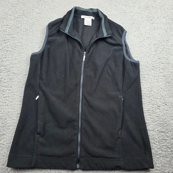 Nike Golf Womens Vest‎ Black Fleece Full Zip Nike Fit Therma Size M