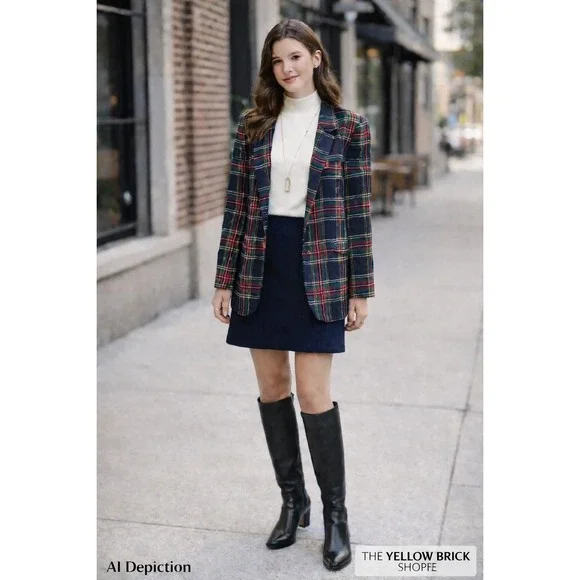Vintage Homemade Plaid Wool Blazer Jacket | Lined‎ | 1980s | Women's Small